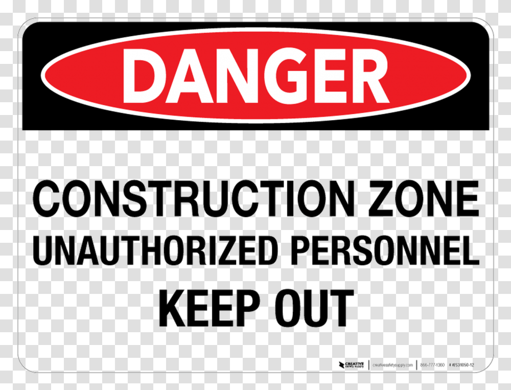 Danger Construction Zone Sign, Paper, Poster, Advertisement Transparent Png