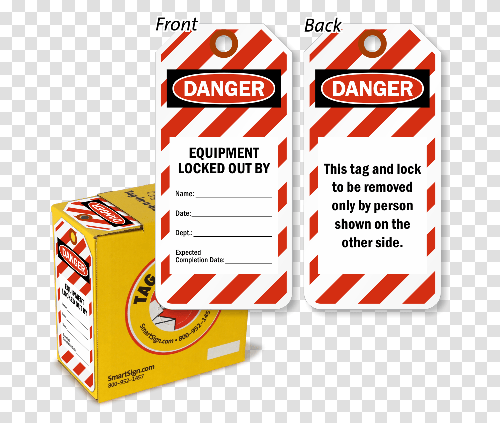 Danger Equipment Locked Out Tag In A Box With Fiber Household Supply, Poster, Advertisement, Flyer Transparent Png