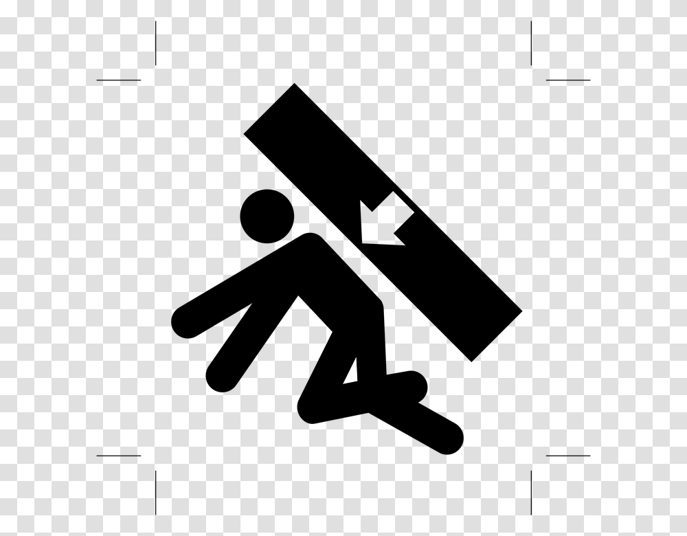 Danger Falling Objects Sign Symbol Pictogram, Outdoors, Nature, Astronomy, Outer Space Transparent Png