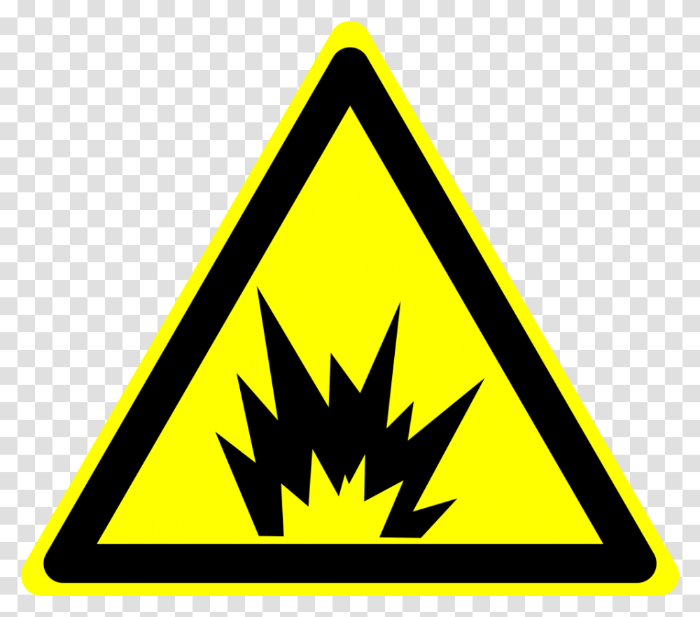 Danger Fire Clipart Fire And Explosion Hazard, Triangle, Sign, Road Sign Transparent Png