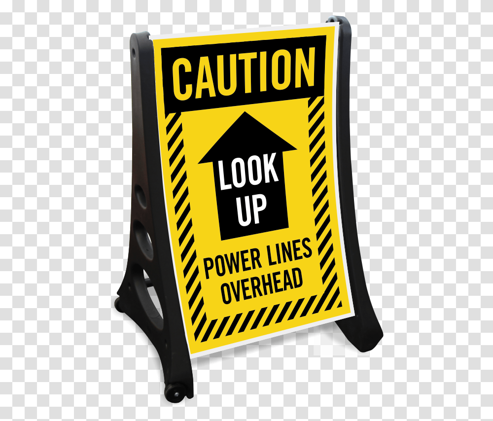 Danger Overhead Electrical Power Lines Sign Legal Signs Sign, Label, Advertisement Transparent Png