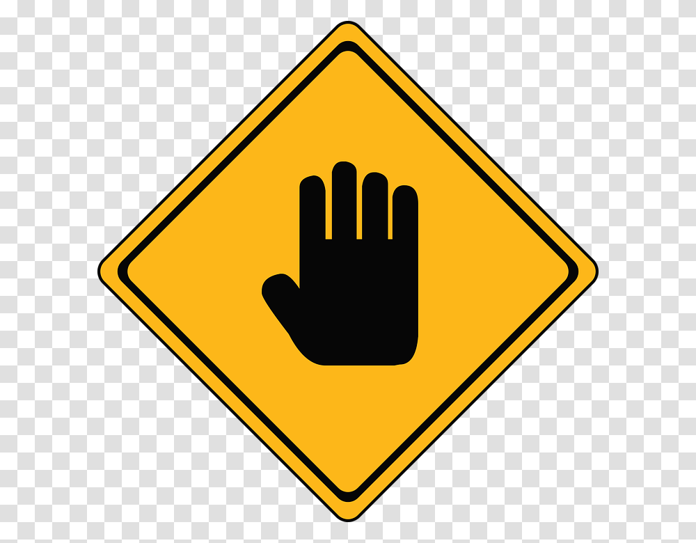 Danger Stop Panel Attention Signalling Protection, Road Sign, Stopsign Transparent Png