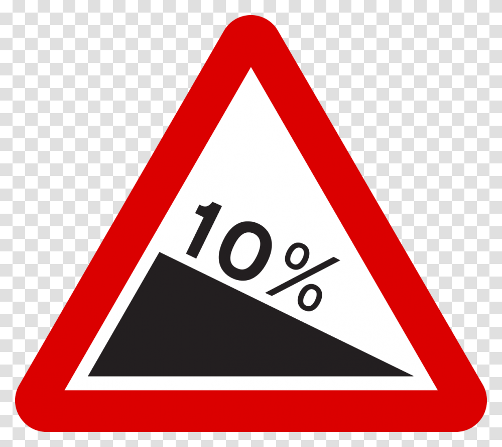 Dangerous Descent, Triangle, Sign, Road Sign Transparent Png