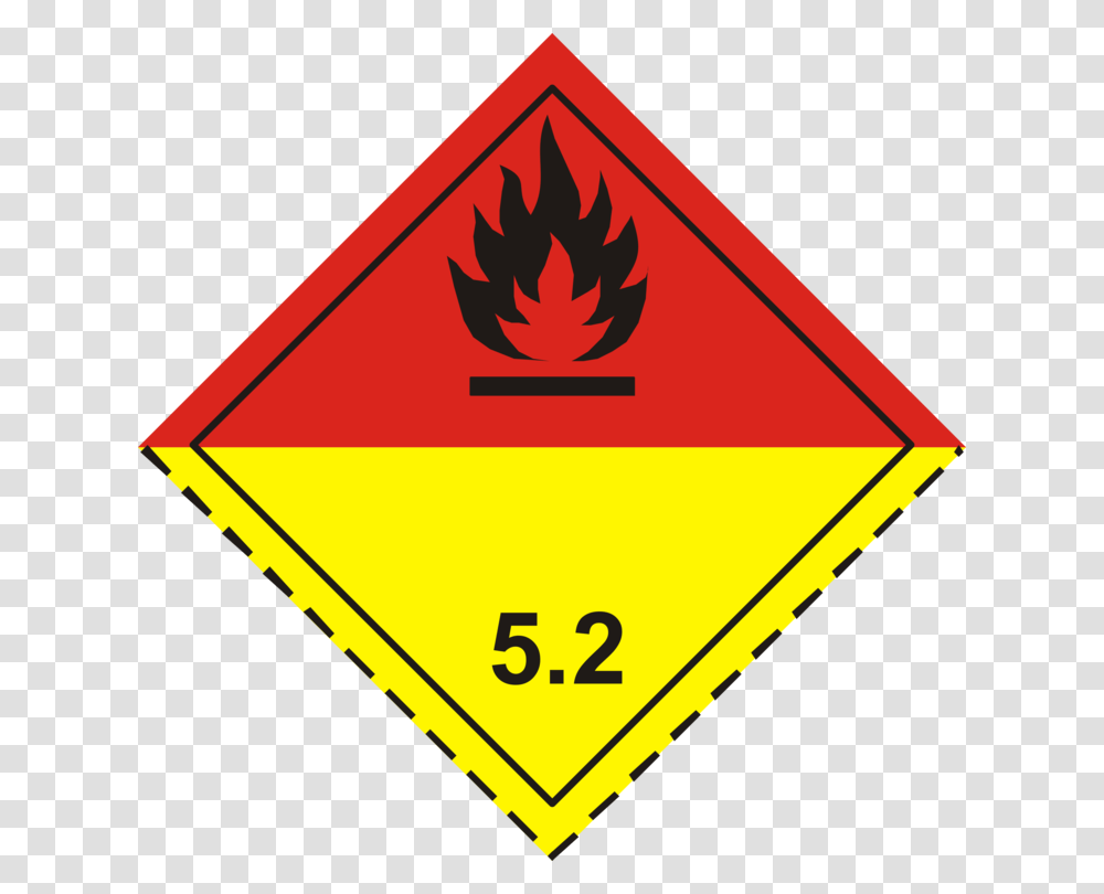 Dangerous Goods Organic Peroxide Label Oxidizing Agent Free, Triangle, Road Sign, Icing Transparent Png