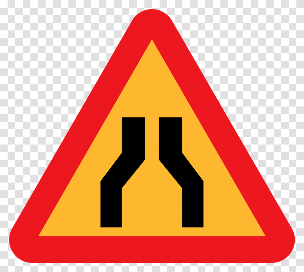 Dangerous Left Bend Sign, Road Sign, Stopsign Transparent Png