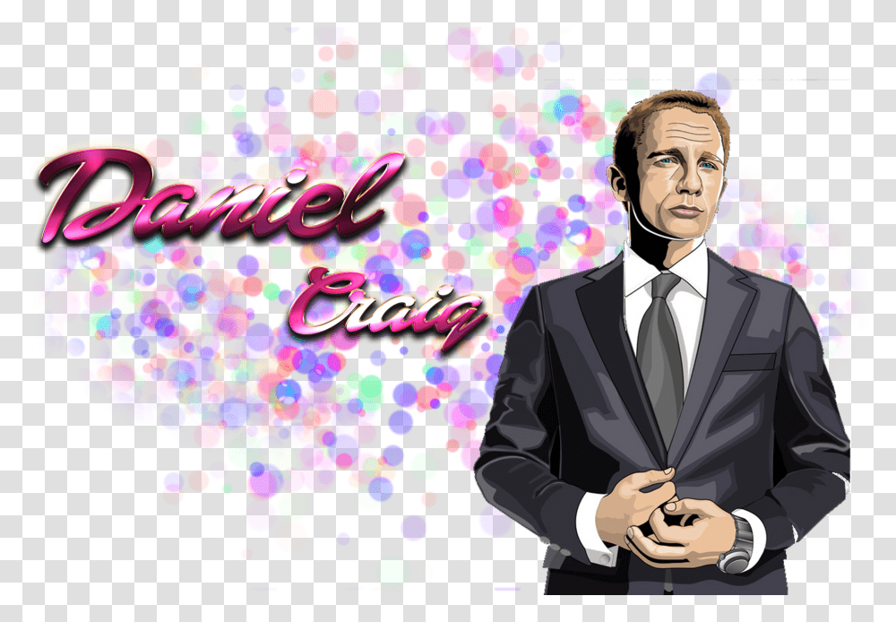 Daniel Craig Background Olive Name, Person, Paper, Advertisement, Suit Transparent Png
