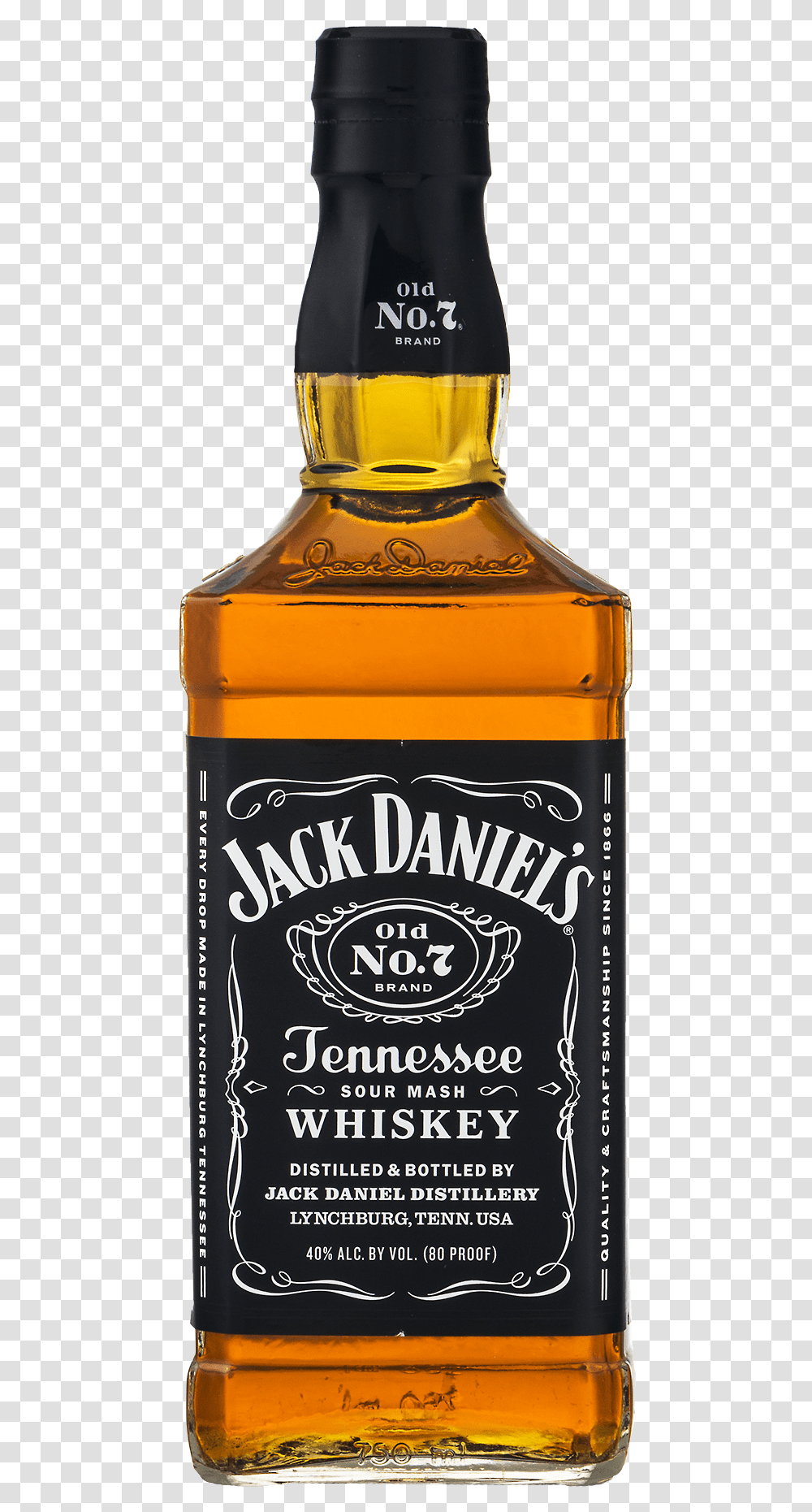 Daniel's Tennessee Whiskey Jack Daniels, Liquor, Alcohol, Beverage, Drink Transparent Png