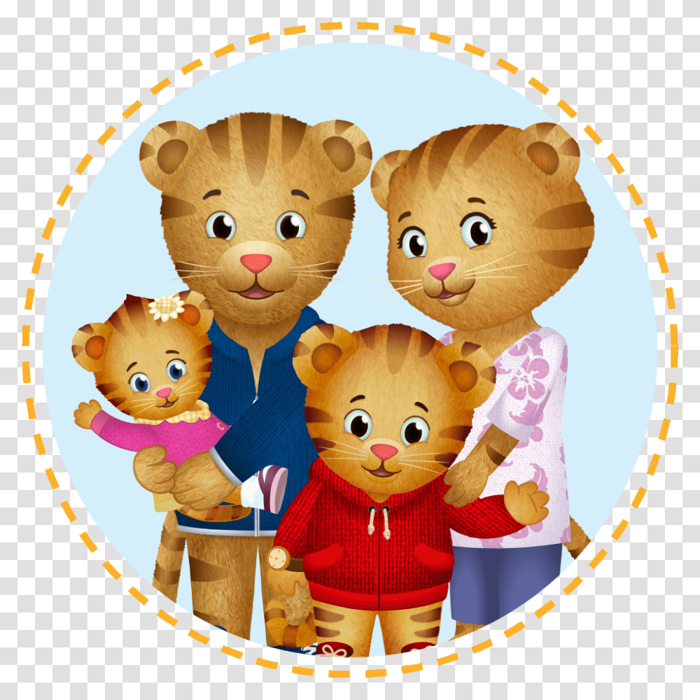 Daniel Tiger's Neighborhood Family, Toy, Teddy Bear, Plush Transparent Png