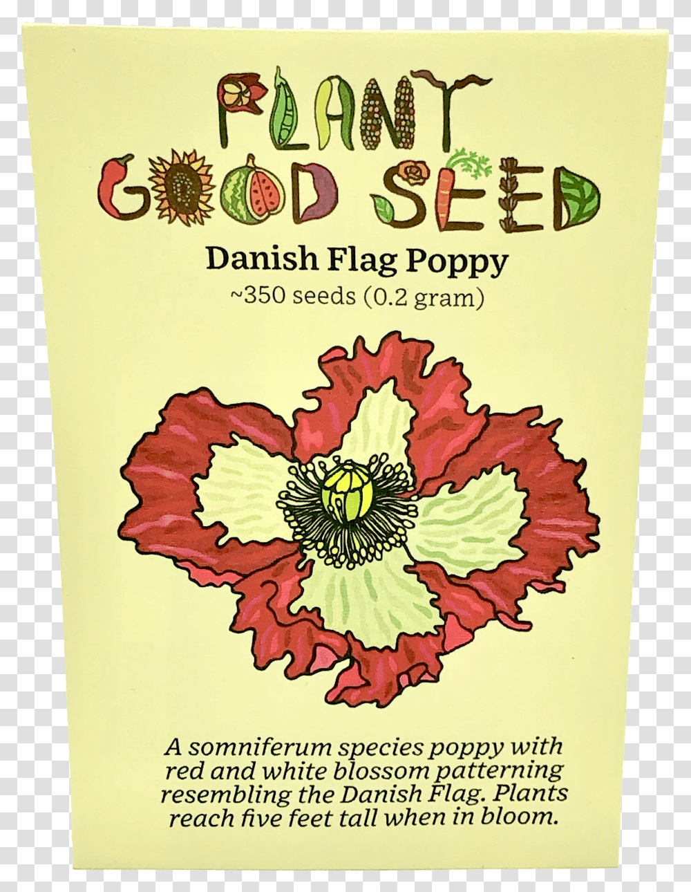 Danish Flag Poppy Open Pollination Transparent Png
