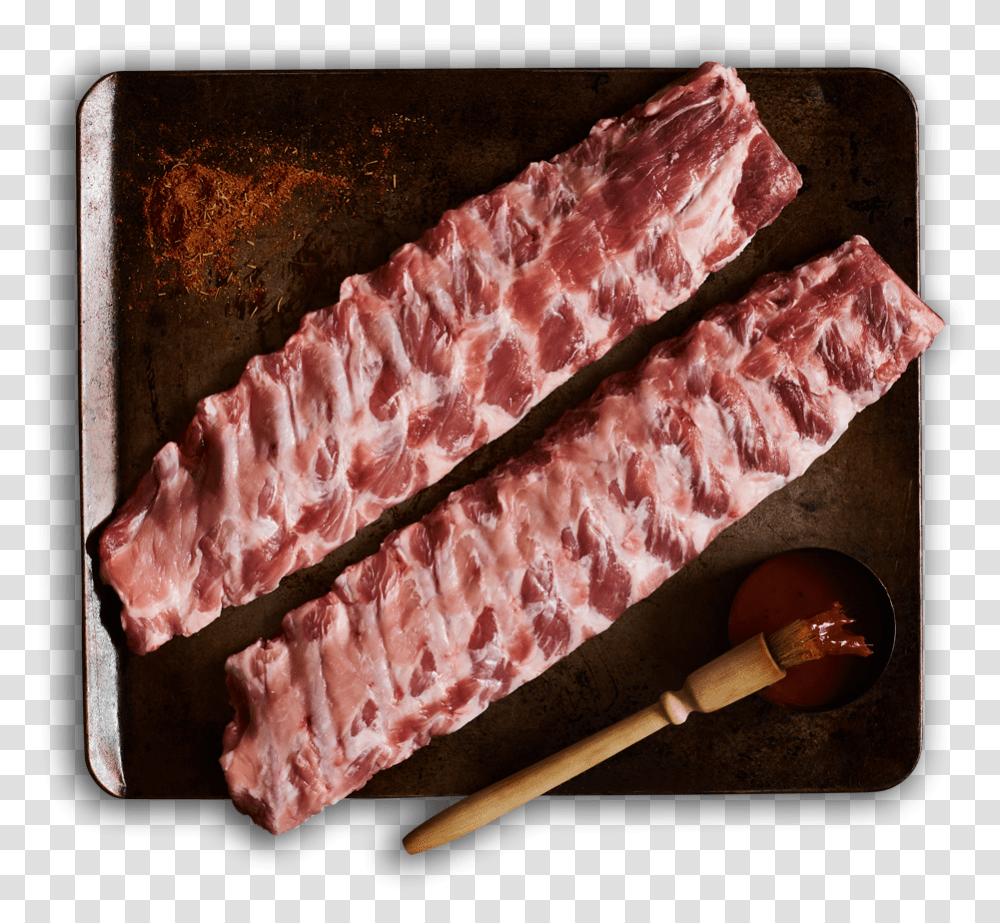 Danish Narrow Back Ribs Spare Ribs, Food, Pork, Steak, Bacon Transparent Png
