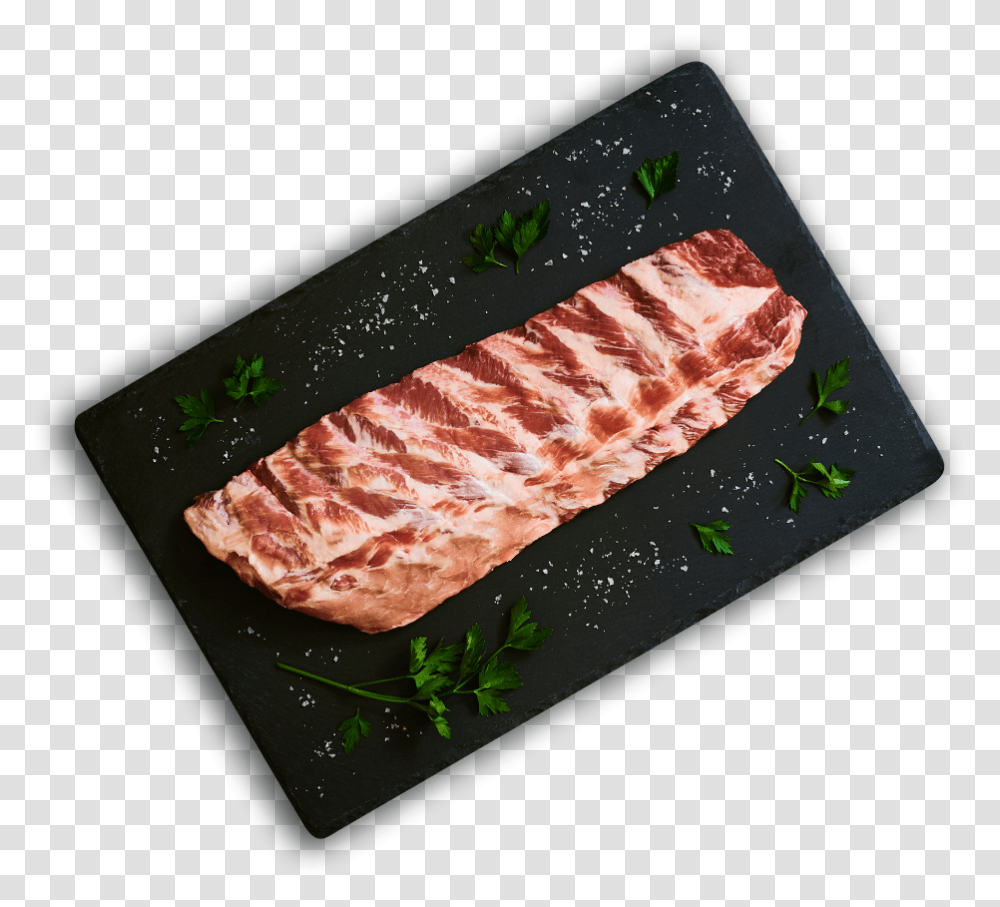 Danish Wide Back Ribs Rib Eye Steak, Food, Pork, Bacon Transparent Png