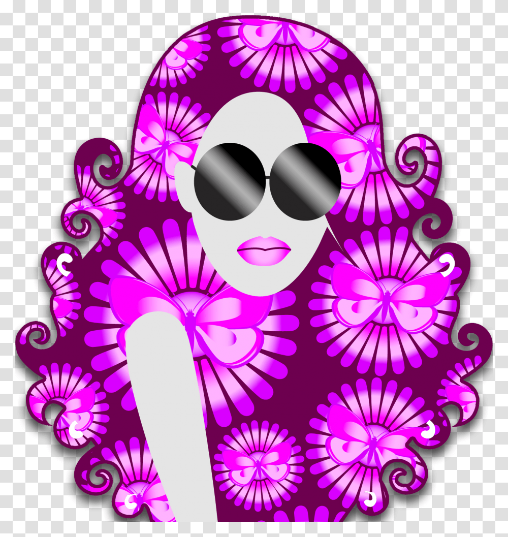 Dank Sunglasses Illustration, Purple, Floral Design Transparent Png