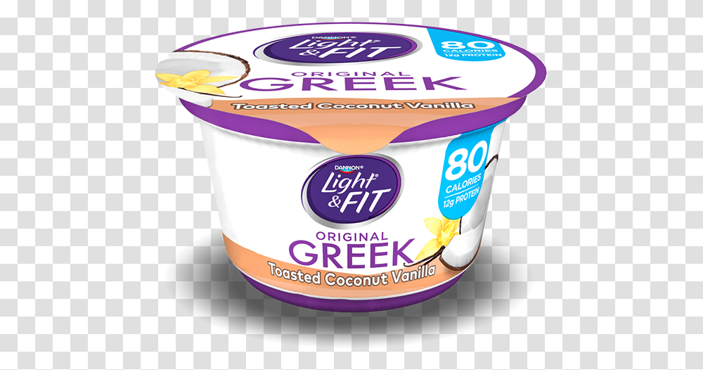 Dannon Greek Yogurt, Dessert, Food, Tape Transparent Png