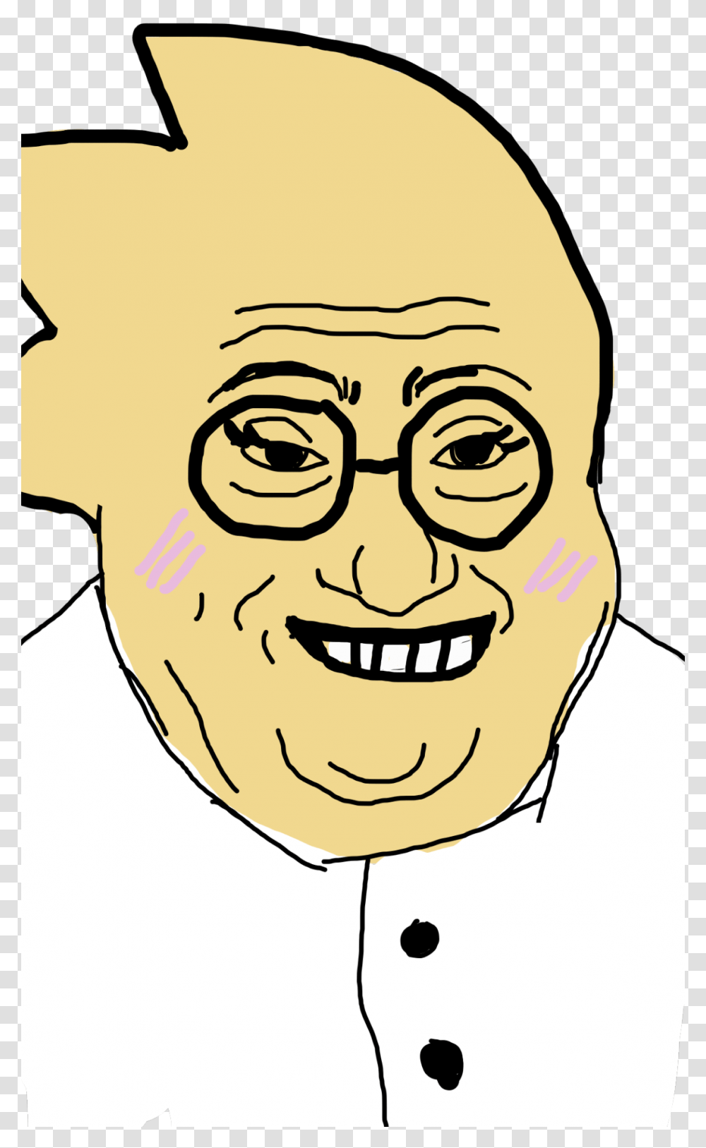 Danny Devito Anime, Head, Face, Smile, Drawing Transparent Png