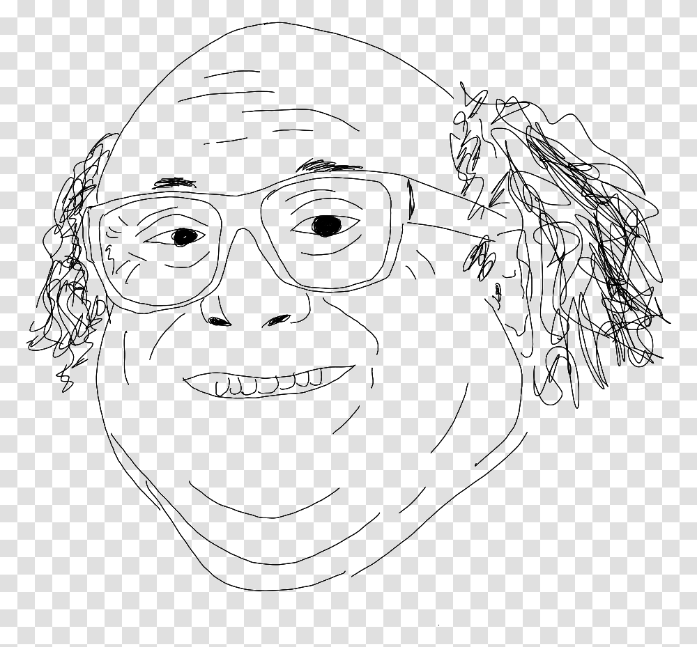 Danny Devito, Face, Person, Head, Drawing Transparent Png