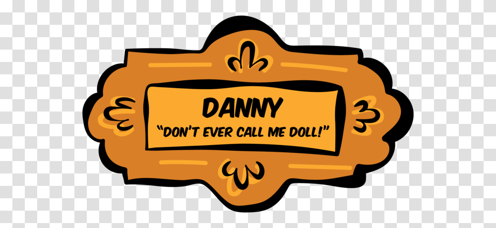 Danny Sign Illustration, Word, Label, Cutlery Transparent Png