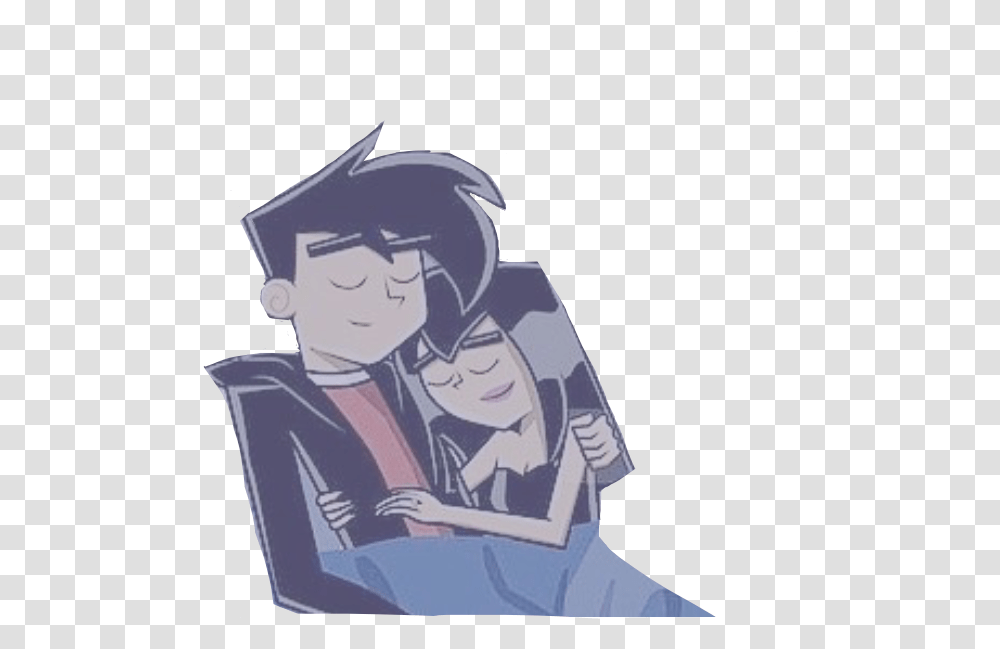 Dannyphantom Love Grunge Danny Hug Tumblr Kawaii Sad Goth, Text, Face, Art, Label Transparent Png