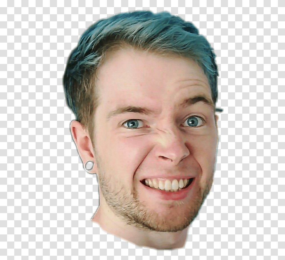 Dantdm Youtube Sticker By Rhi O'brien Dantdm Face Clear Background, Person, Head, Smile, Accessories Transparent Png