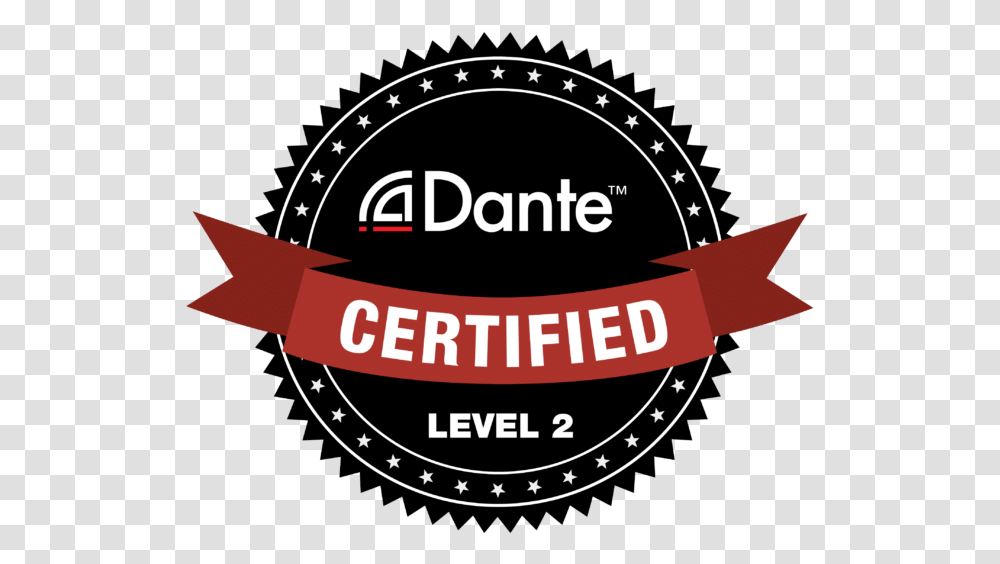 Dante Certification Level, Label, Logo Transparent Png