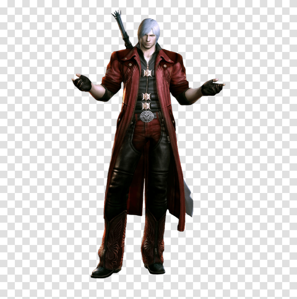 Dante Dmc4 Devil May Cry Hero, Costume, Person, Coat Transparent Png