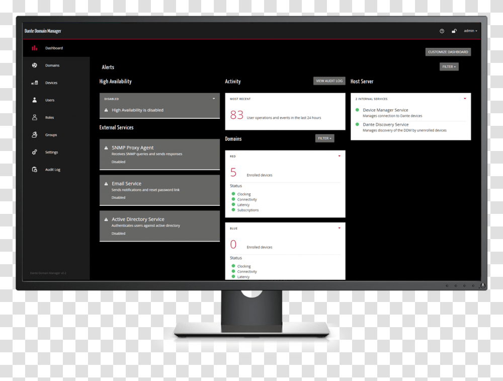 Dante Domain Manager, Monitor, Screen, Electronics, Display Transparent Png