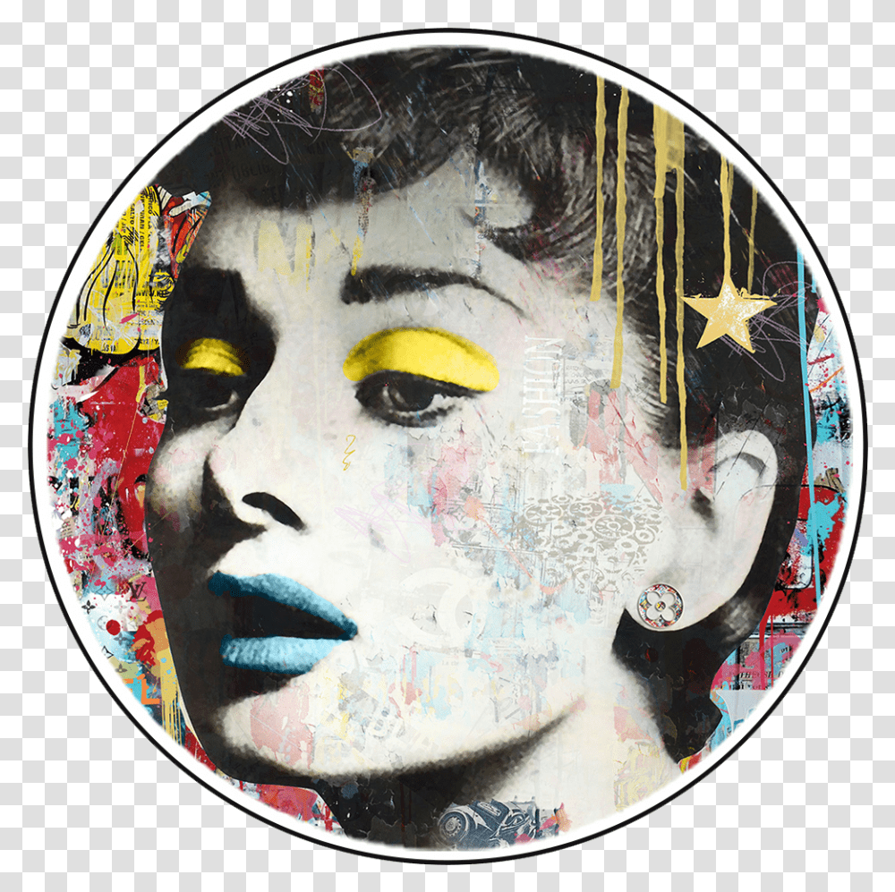 Danybee Art Audrey Hepburn, Disk, Dvd, Painting, Logo Transparent Png