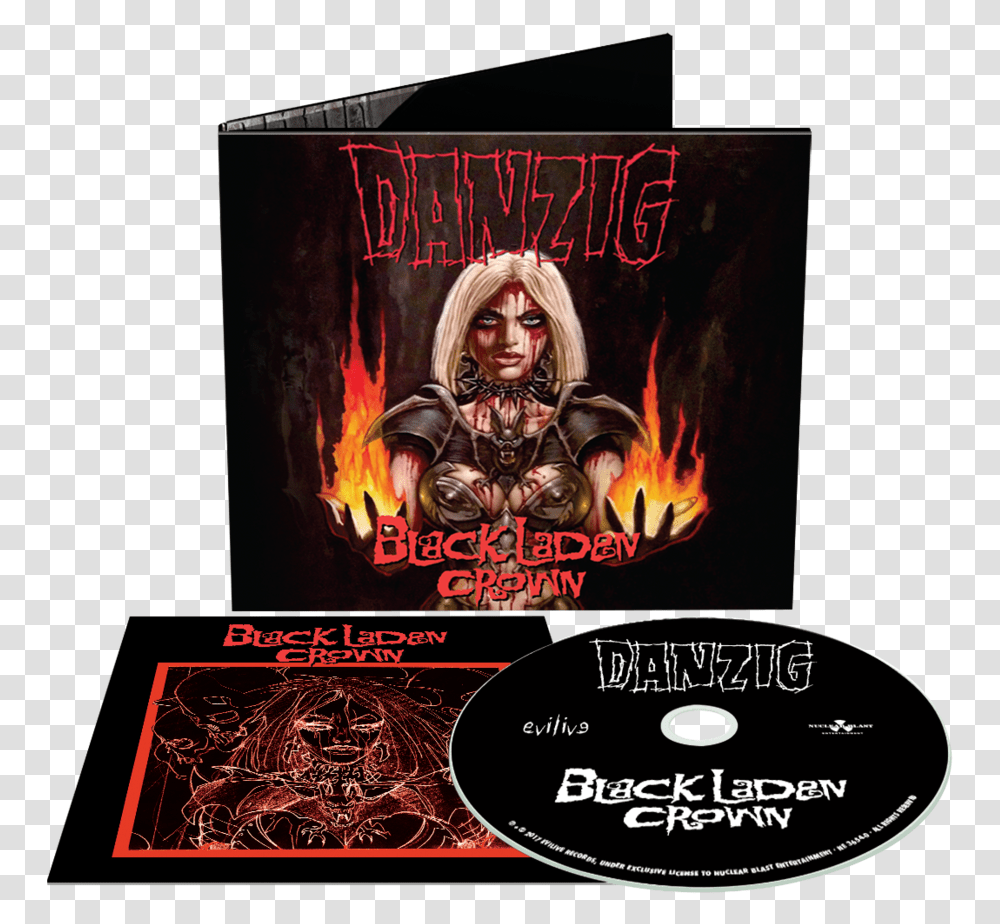 Danzig Black Laden Crown, Person, Human, Disk, Dvd Transparent Png