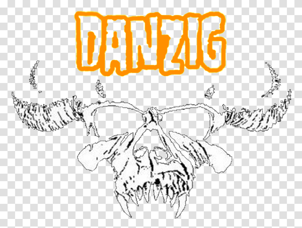 Danzig Skull, Stencil, Emblem, Person Transparent Png