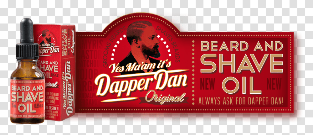 Dapper Dan Beard Oil, Person, Label, Paper Transparent Png