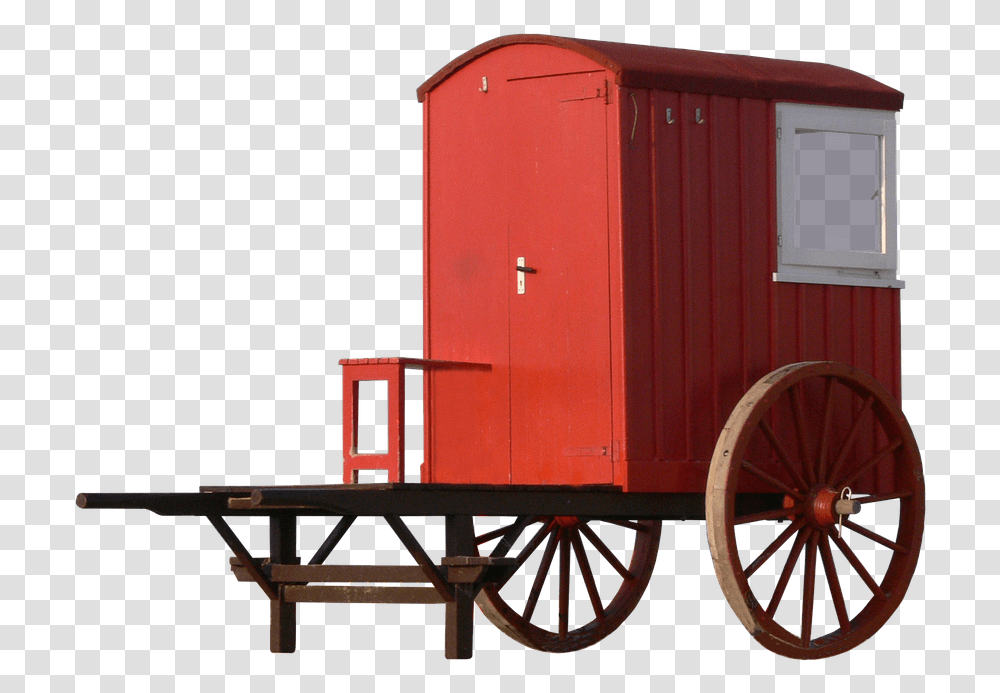 Dare Beach Dare Red Wooden Wheels Spokes Hub Wagon, Machine, Vehicle, Transportation, Carriage Transparent Png