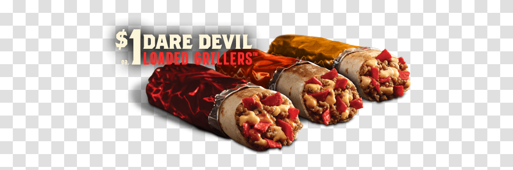 Daredevil Grillers Taco Bell, Burrito, Food, Hot Dog Transparent Png
