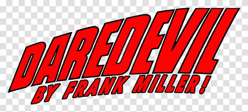 Daredevil Logo Frank Miller's Daredevil Logo, Word, Alphabet Transparent Png