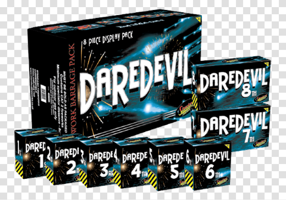 Daredevil Pack Daredevil Fireworks Full Size Book Cover, Advertisement, Poster, Text, Flyer Transparent Png