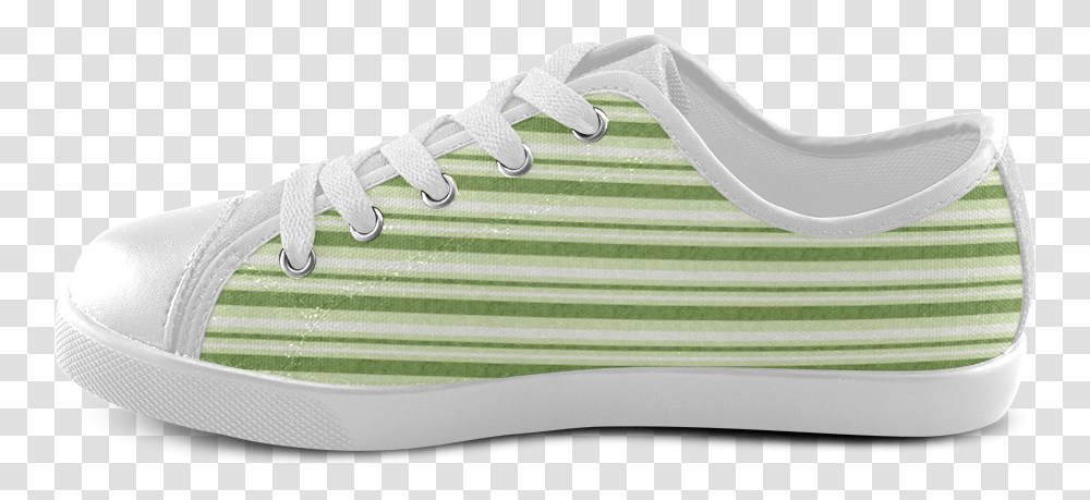 Dark And Light Green Stripes Two Face Canvas Kid's Walking Shoe, Apparel, Footwear, Sneaker Transparent Png