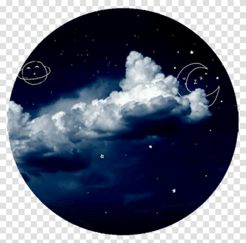 Dark Blue And Moonlight Night Sky Clouds Gif Gif Sky, Nature, Outdoors, Outer Space, Astronomy Transparent Png