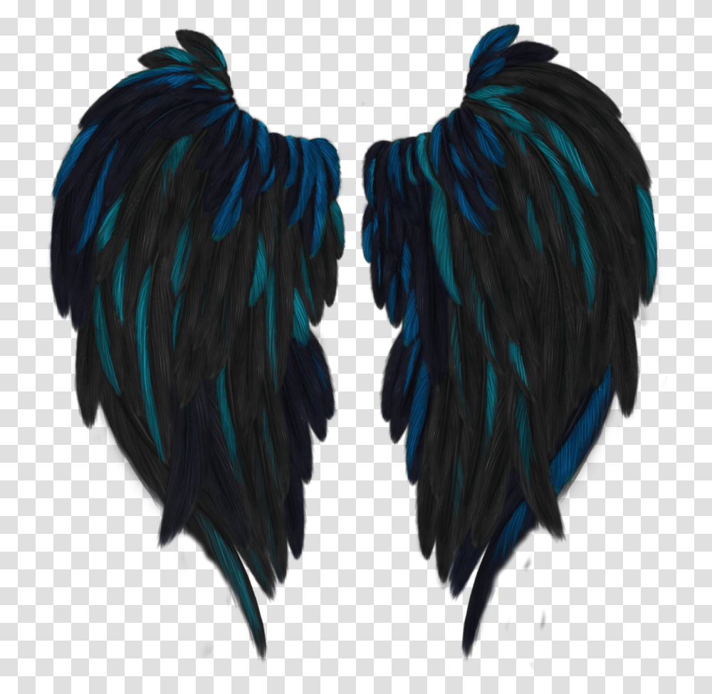 Dark Blue Angel Wings, Bird, Animal, Apparel Transparent Png