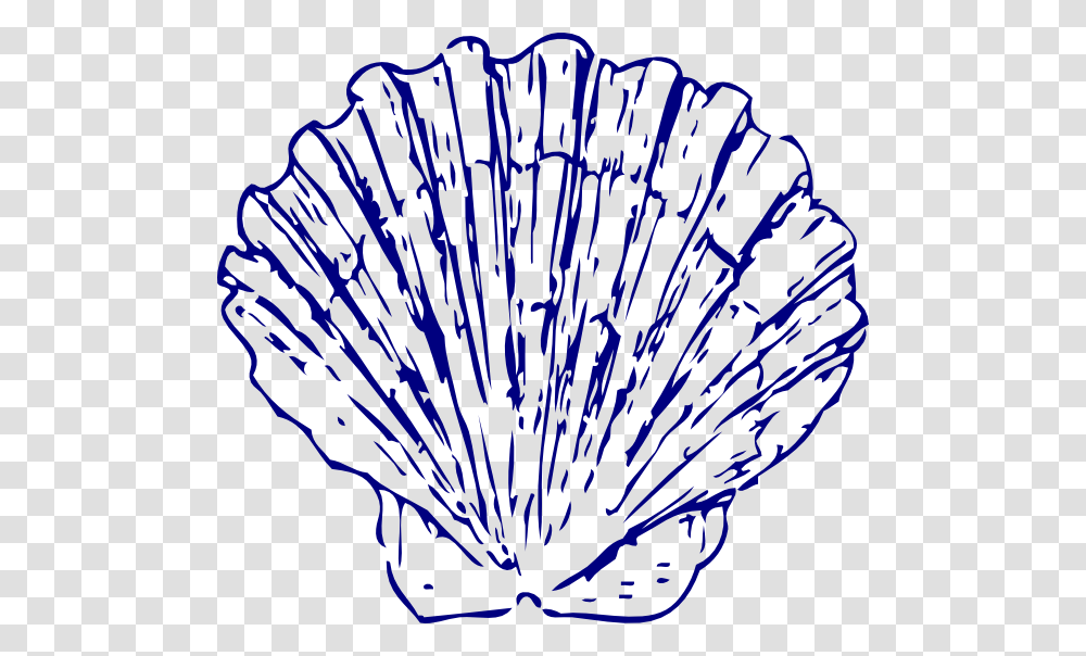 Dark Blue Sea Shell Clip Art, Clam, Seashell, Invertebrate, Sea Life Transparent Png