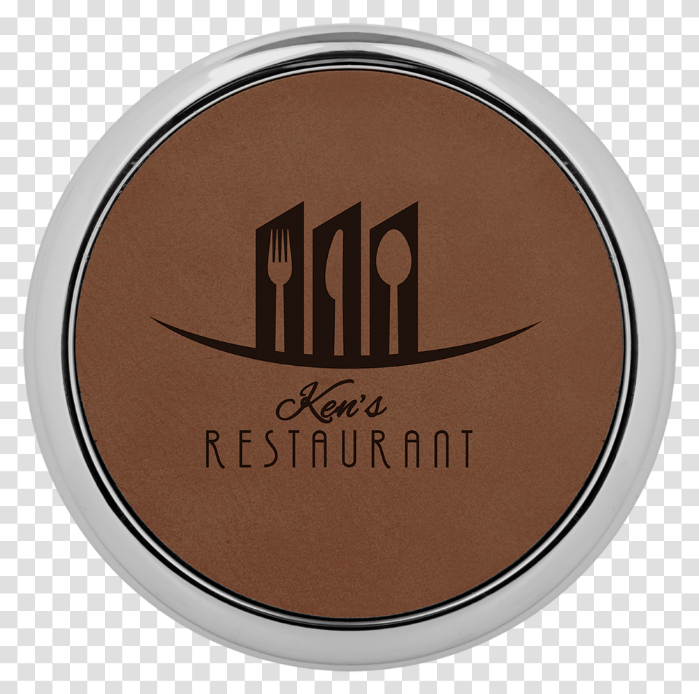 Dark Brown Round Coaster With Custom Laser Engraving Eye Shadow, Cosmetics, Face Makeup, Clock Tower, Architecture Transparent Png