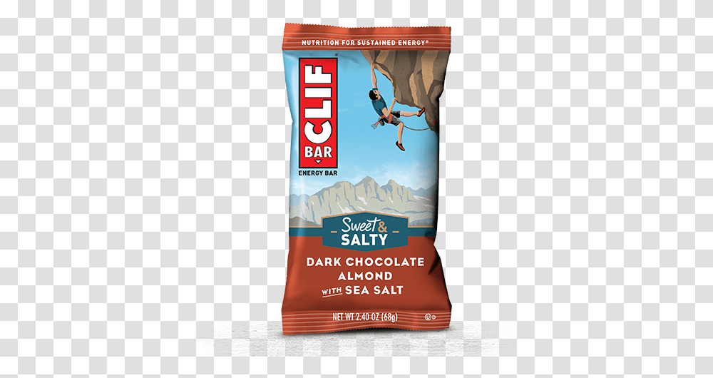 Dark Chocolate Almond With Sea Salt Packaging Clif Peanut Butter Banana, Book, Plant, Paper Transparent Png