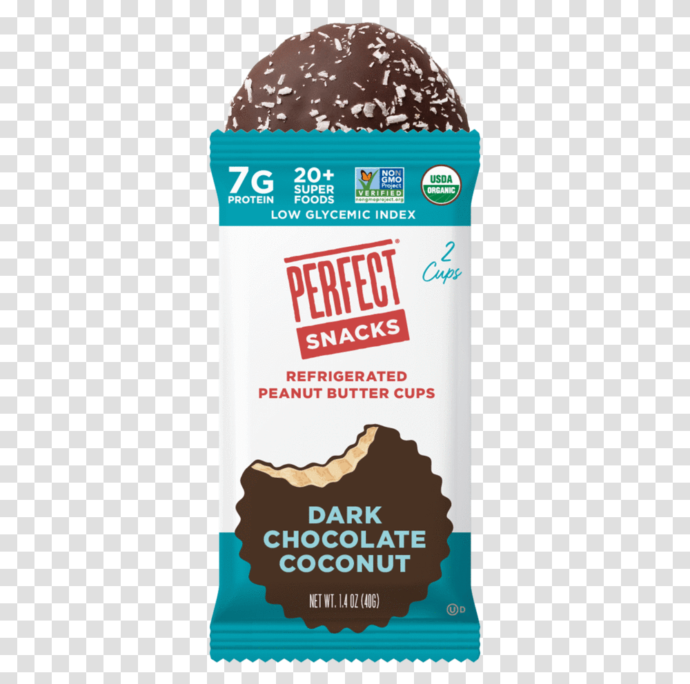 Dark Chocolate Coconut Perfect Peanut Butter Cups, Food, Dessert, Cream, Advertisement Transparent Png