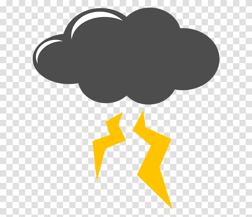 Dark Clouds Lightning Clipart, Outdoors, Nature, Logo Transparent Png