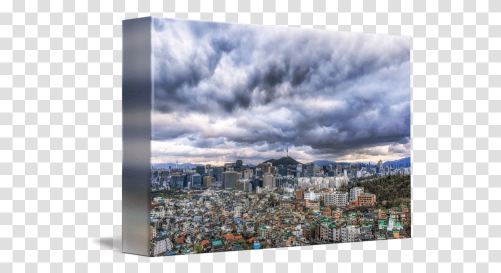 Dark Clouds Over Seoul By Insung Choi Cityscape, Urban, Landscape, Outdoors, Nature Transparent Png