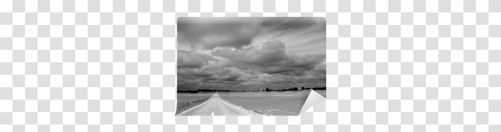 Dark Clouds Wall Mural • Pixers We Live To Change Monochrome, Nature, Road, Outdoors, Horizon Transparent Png