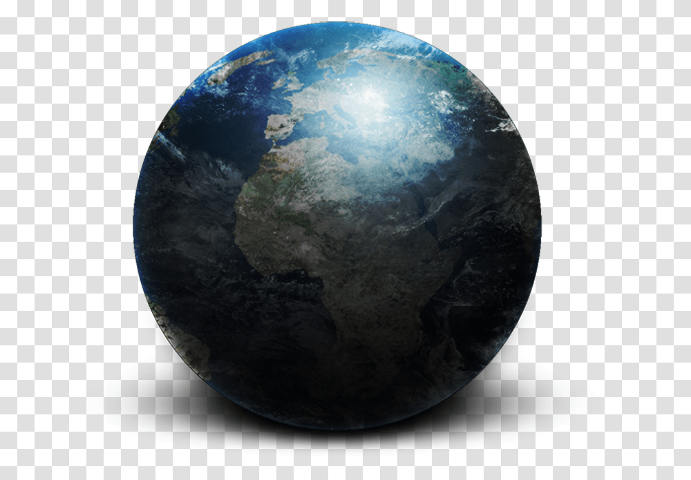 Dark Earth By Wampirus Dark Earth Globe, Moon, Outer Space, Night, Astronomy Transparent Png