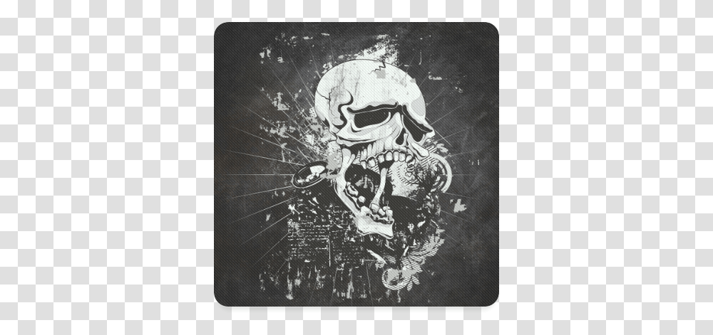 Dark Gothic Skull Square Coaster Macbook Air Case Skull, Person, Human, Pirate Transparent Png