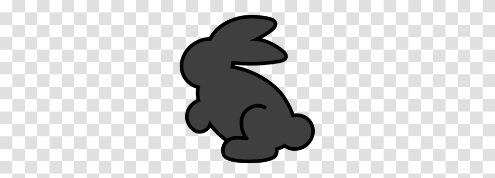 Dark Gray Bunny Clip Art, Cross, Stencil Transparent Png