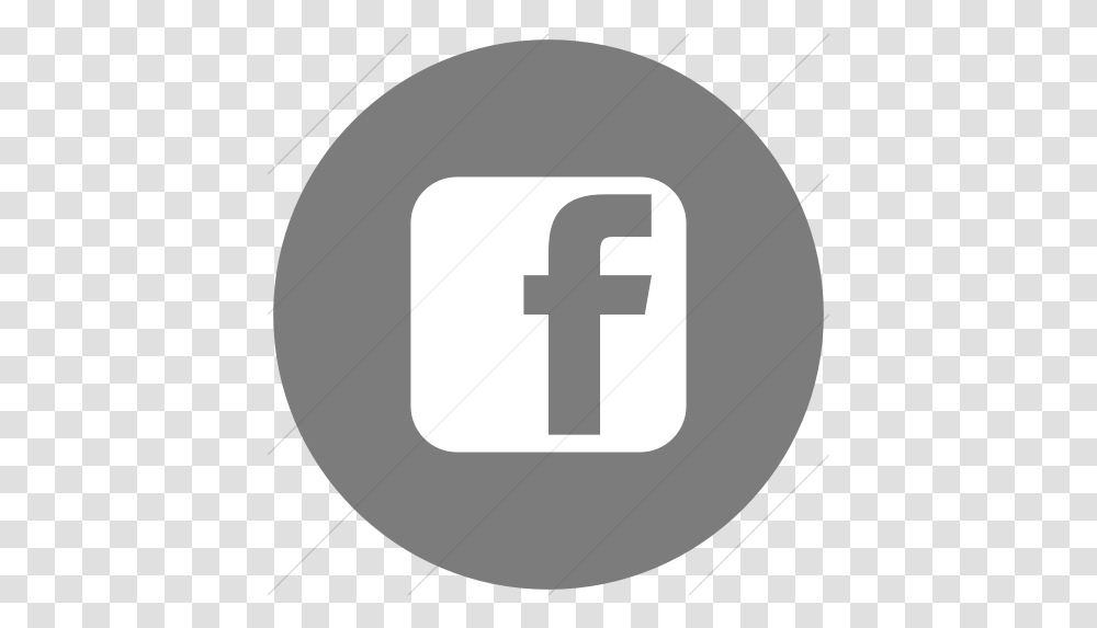 Dark Gray Social Media Facebook Square Icon Round Instagram Logo Grey, Text, First Aid, Alphabet, Symbol Transparent Png