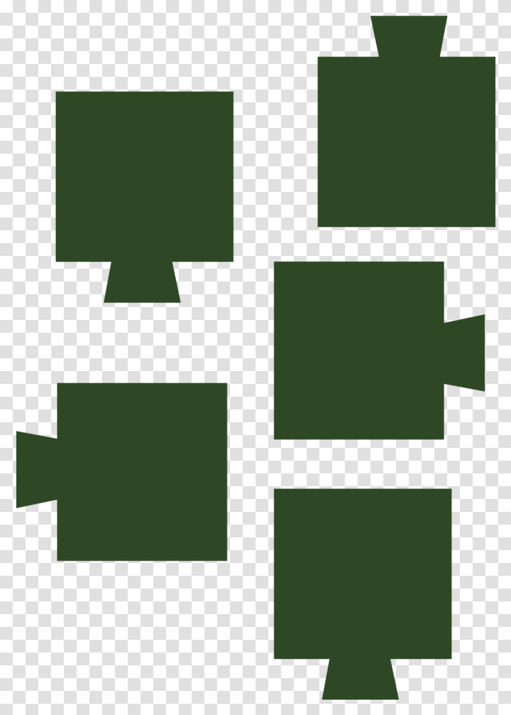 Dark Green Puzzle, Cross, Recycling Symbol Transparent Png