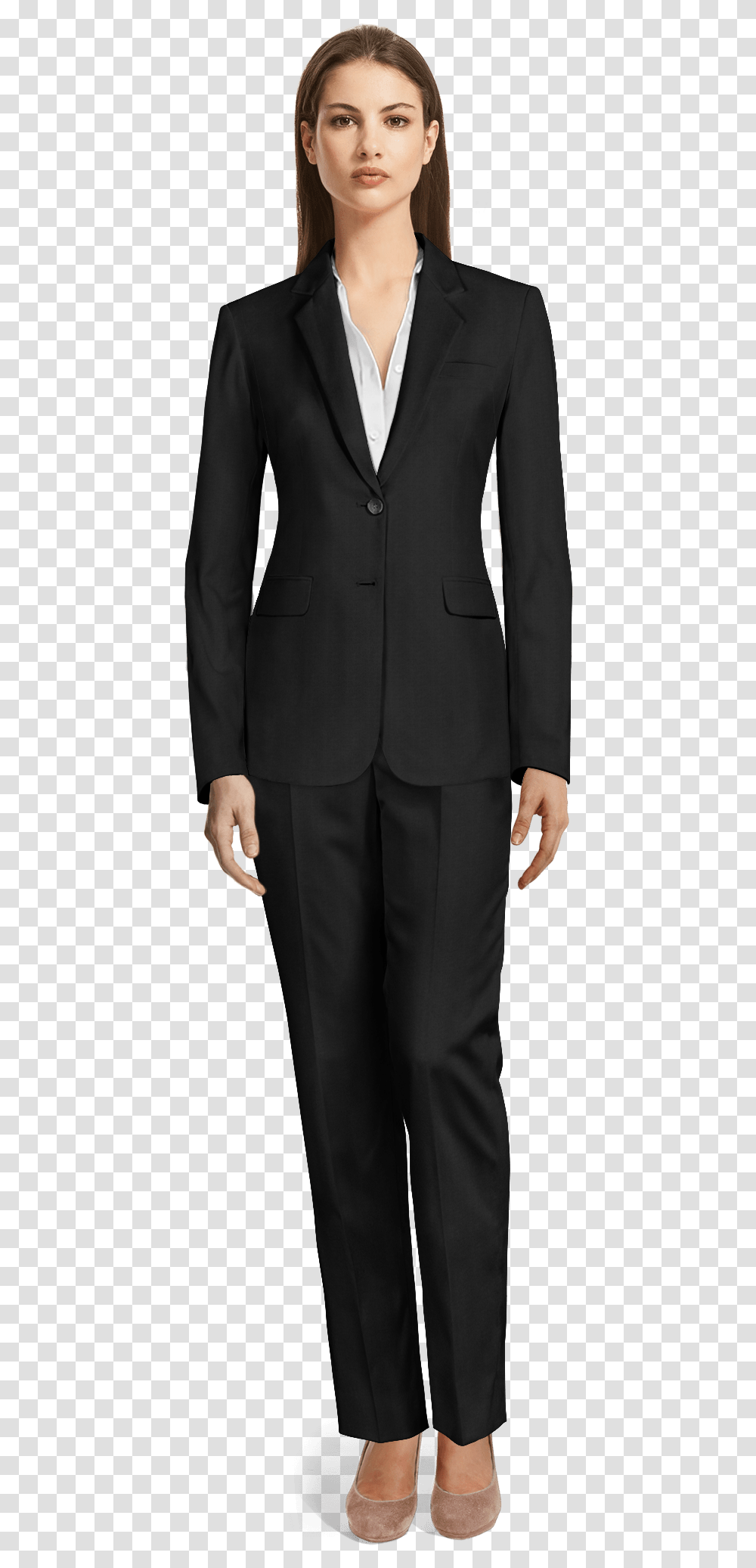 Dark Grey Houndstooth Tweed Pant SuitData Width Formal Attire Whole Body, Overcoat, Tuxedo, Person Transparent Png