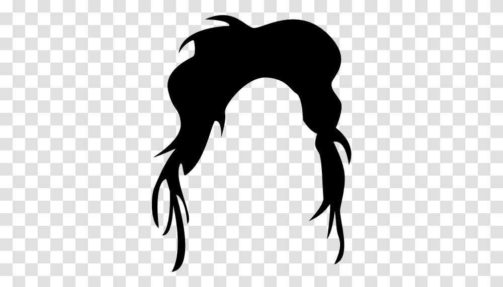 Dark Hair Clipart Hair Outline, Stencil, Silhouette, Pillow Transparent Png